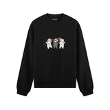 Tangled Christmas Cats Oversize Sweatshirt