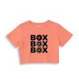 Box Box Box Crop Tişört