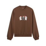Tangled Christmas Cats Oversize Sweatshirt