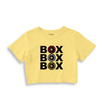 Box Box Box Crop Tişört