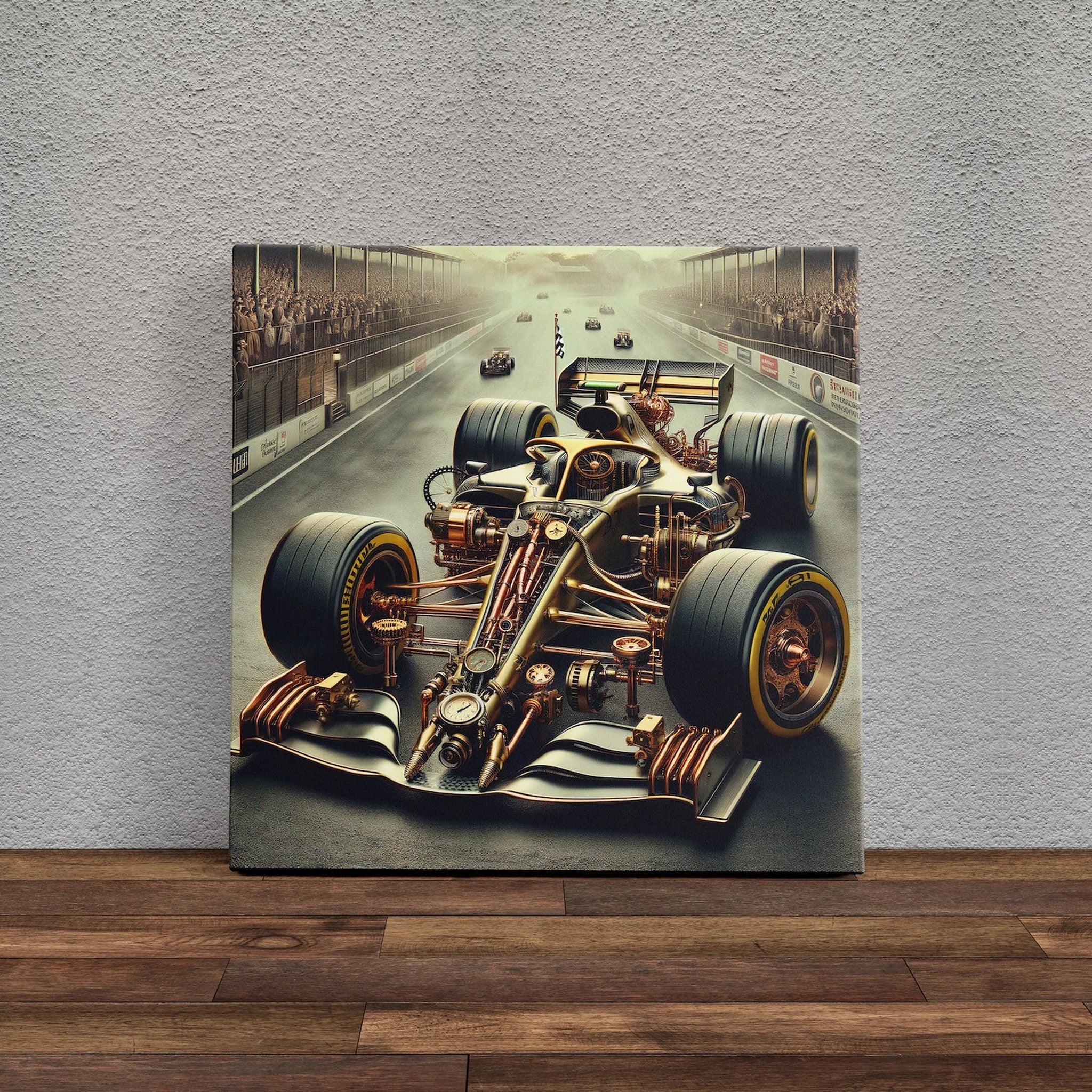 Steampunk Formula 1 Car Kanvas Tablo