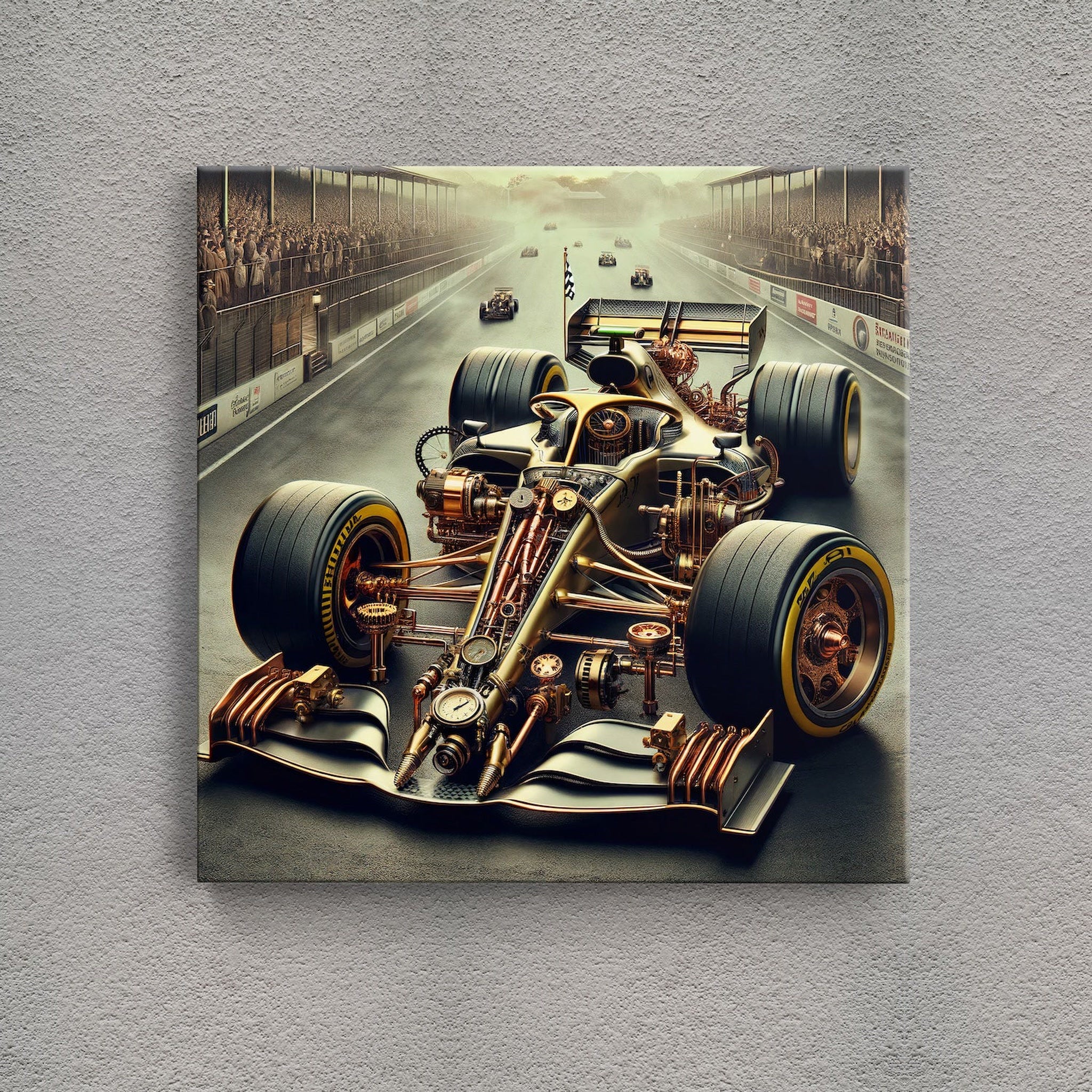 Steampunk Formula 1 Car Kanvas Tablo