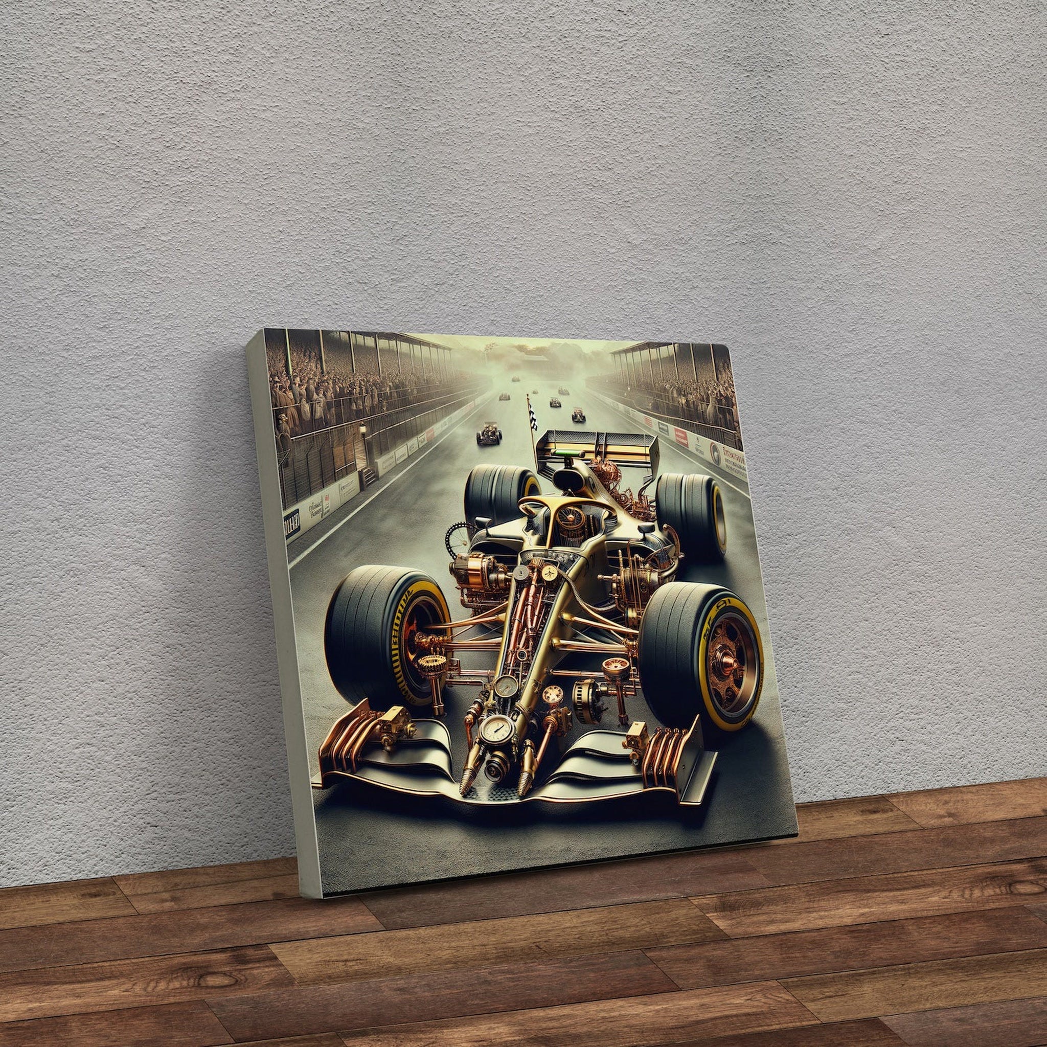 Steampunk Formula 1 Car Kanvas Tablo