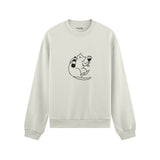 Wine Lover Cat Oversize Sweatshirt