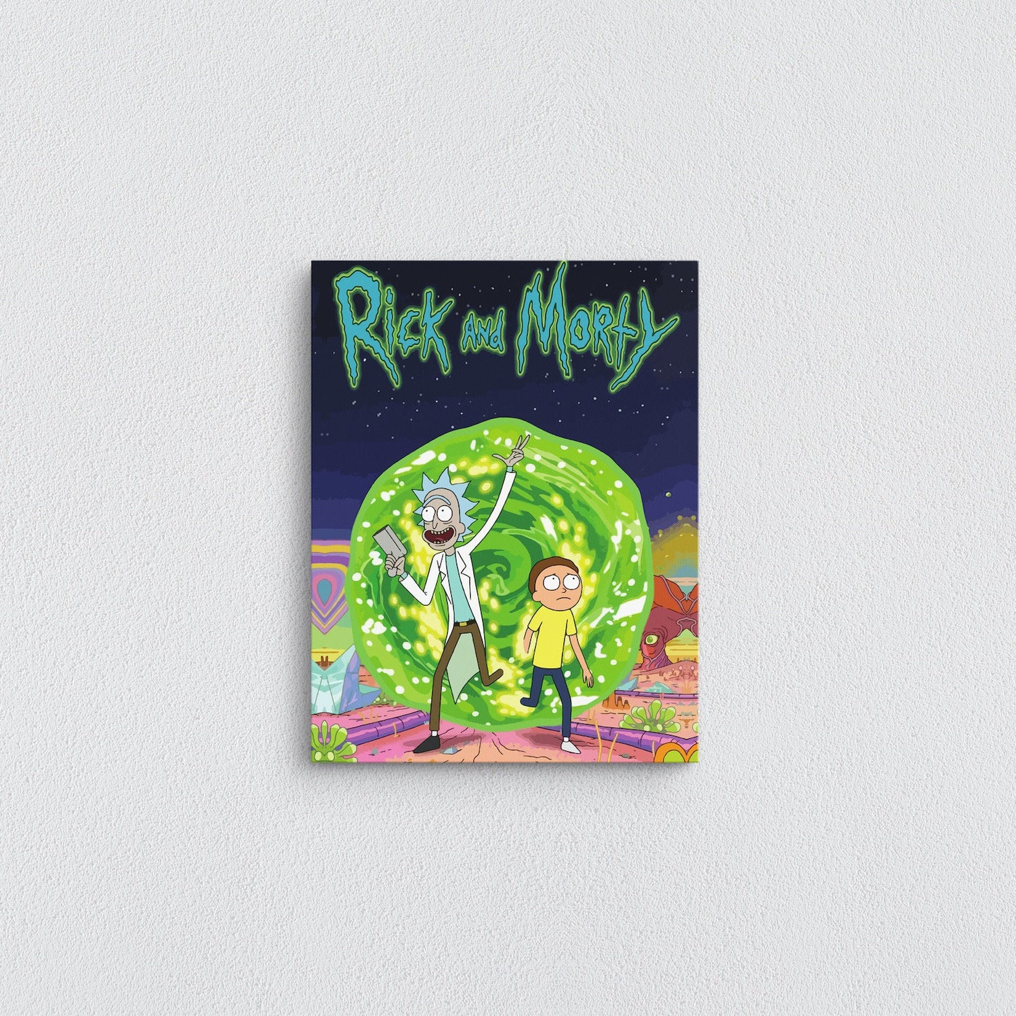 Rick and Morty Portal Kanvas Tablo