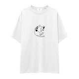 Wine Lover Cat Oversize Tişört