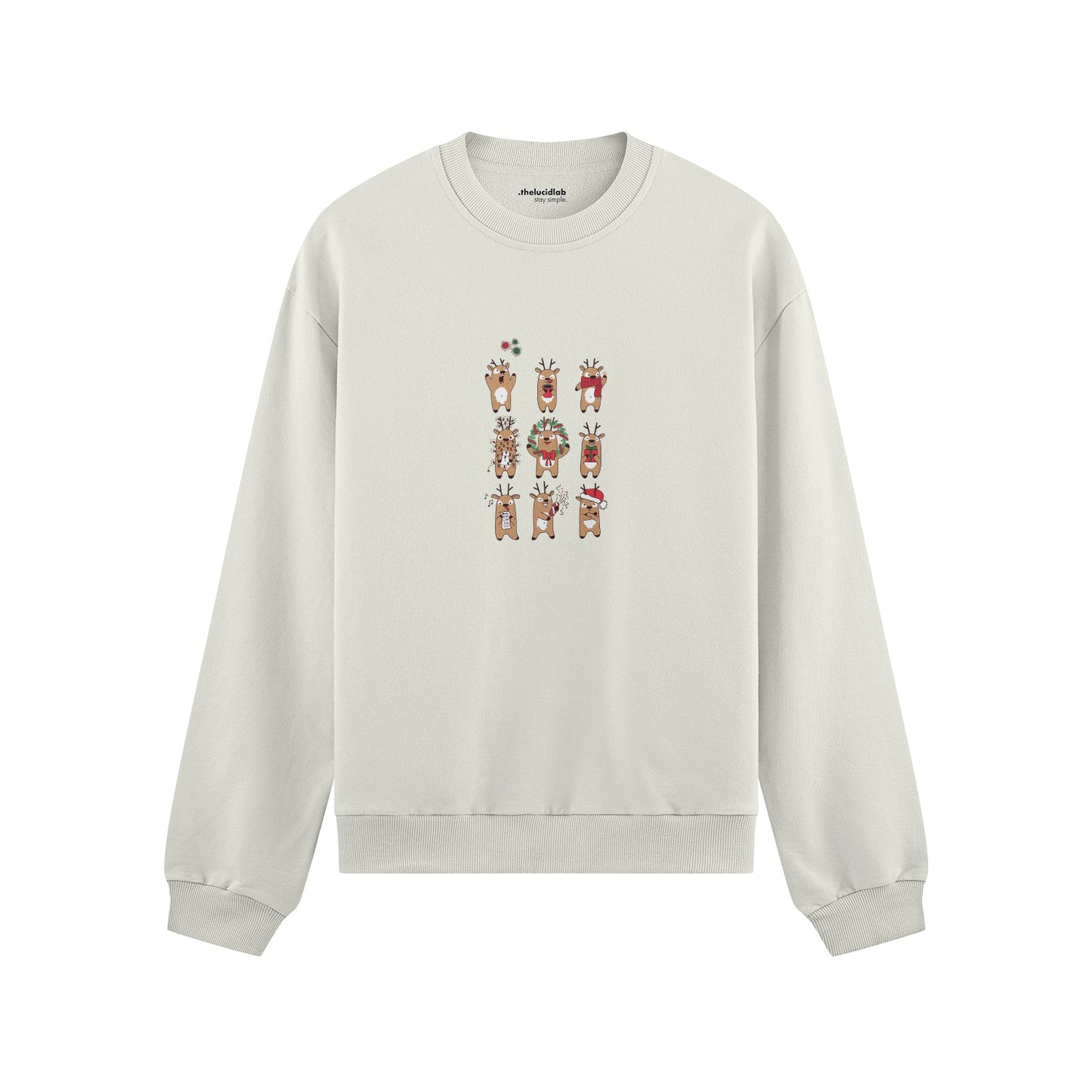 Christmas Reindeer Crew Oversize Sweatshirt