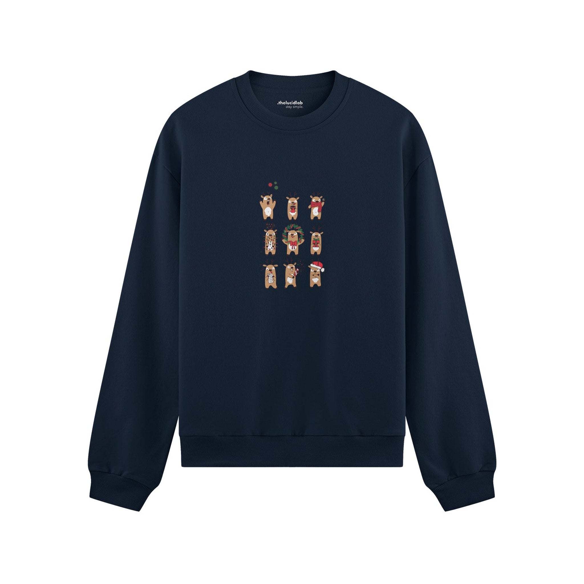 Christmas Reindeer Crew Oversize Sweatshirt