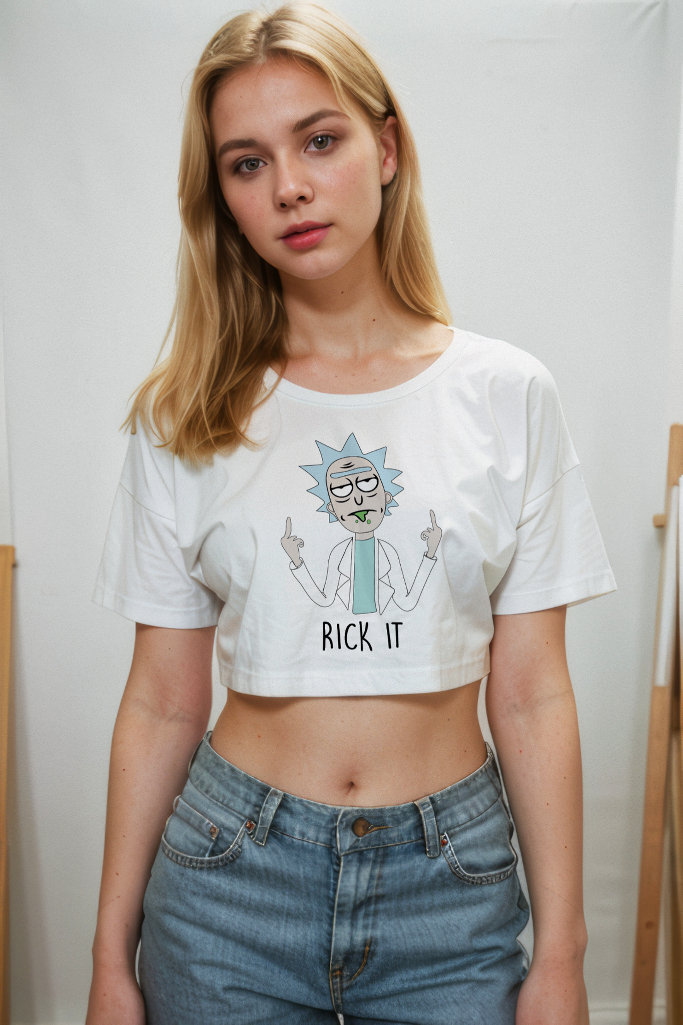 Rick It Crop Tişört