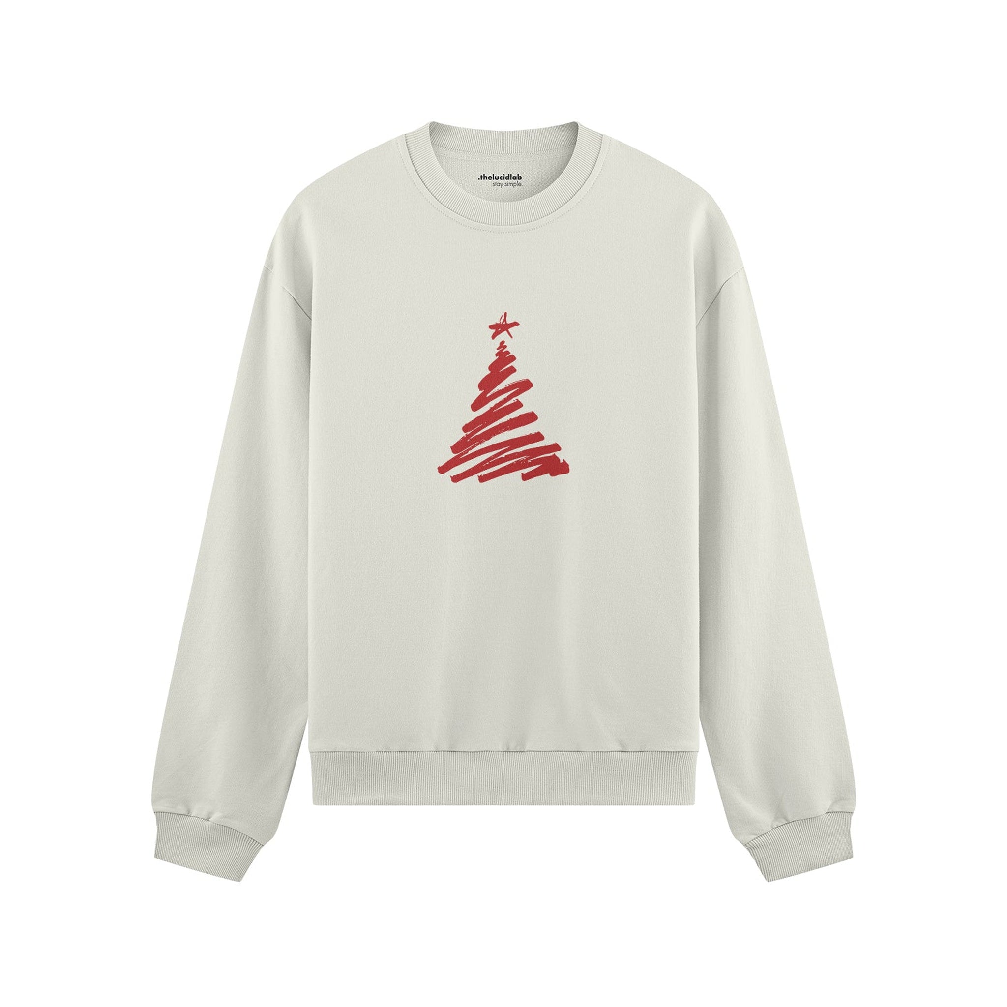 Minimal Christmas Tree Oversize Sweatshirt