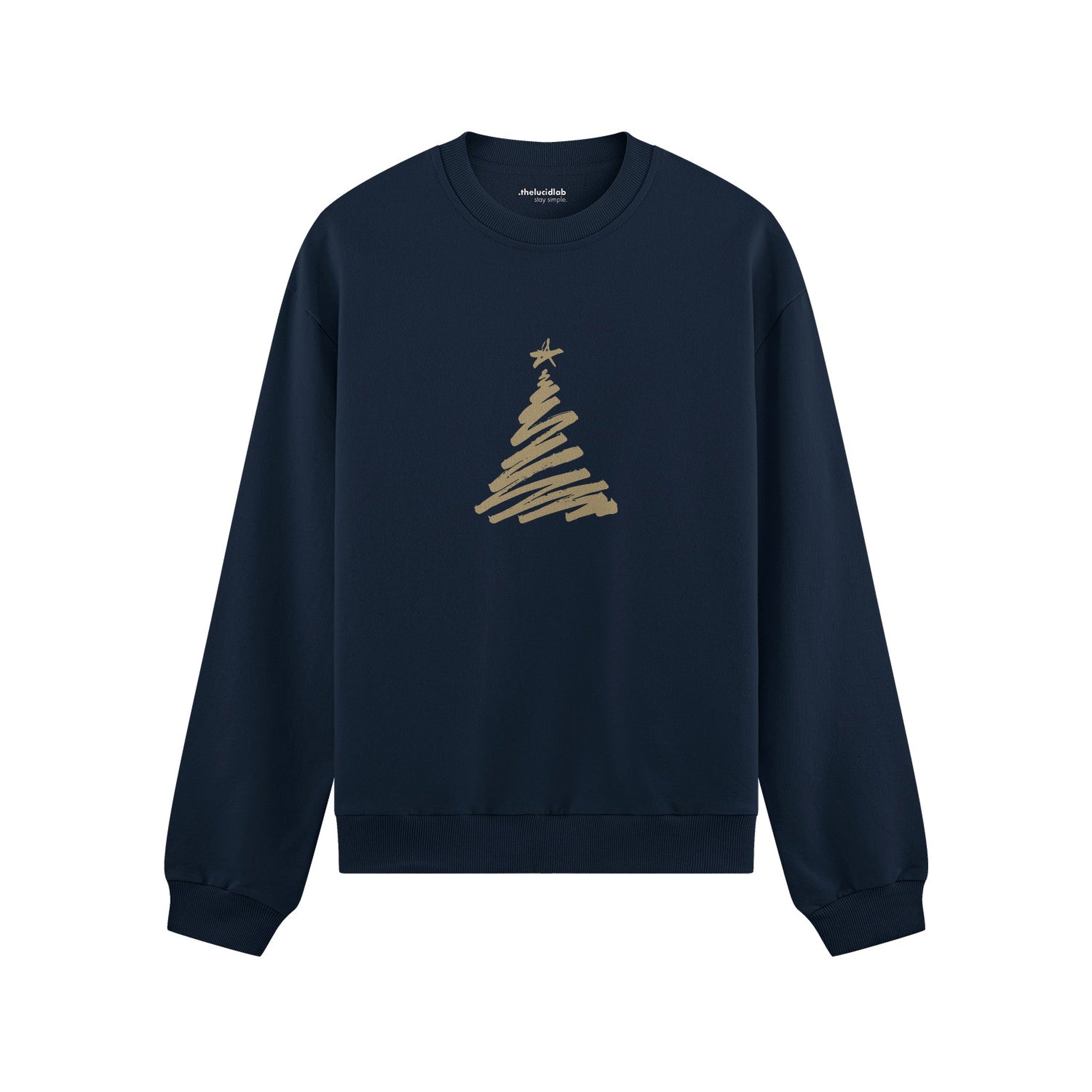 Minimal Christmas Tree Oversize Sweatshirt