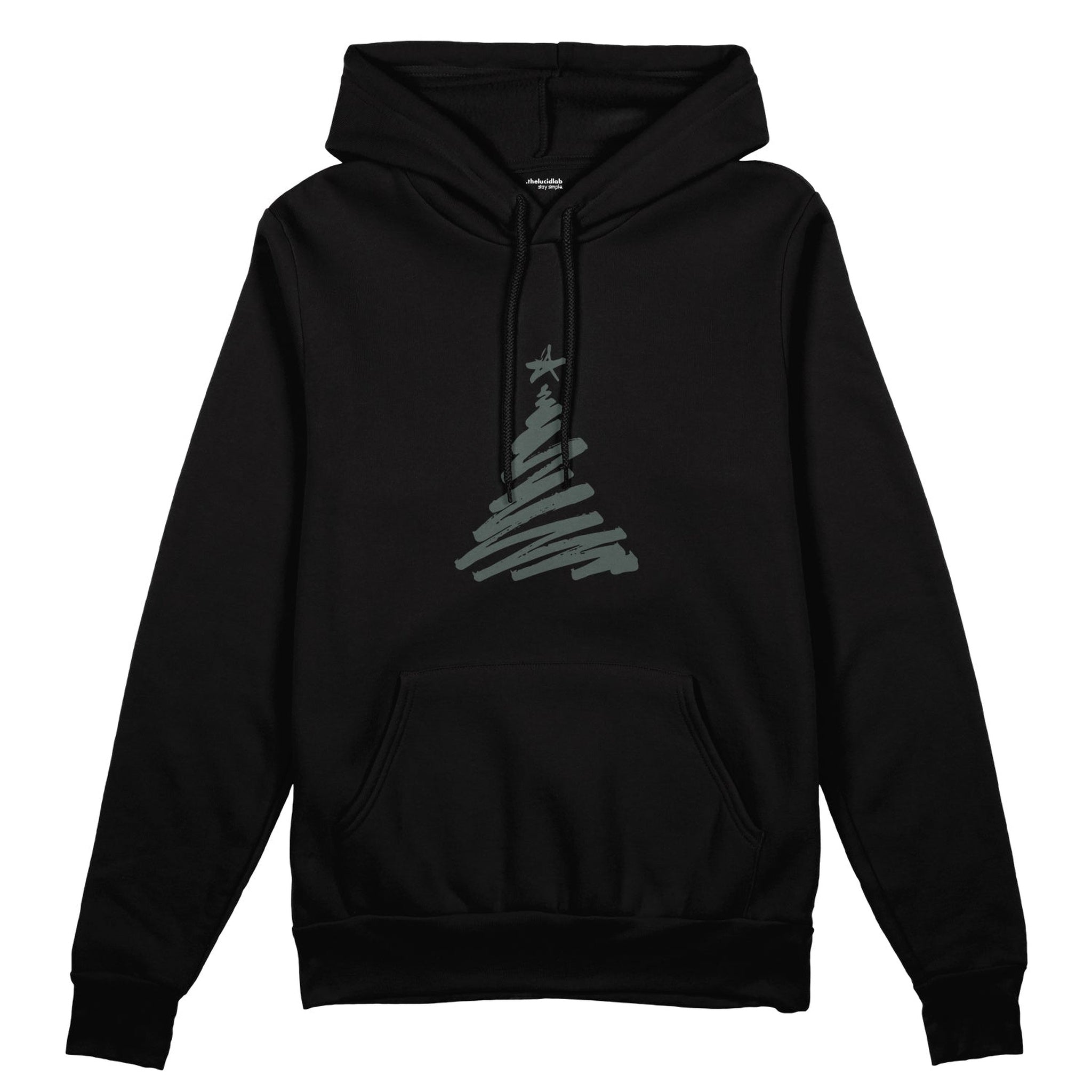 Minimal Christmas Tree Oversize Hoodie