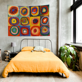 Color Study, Squares With Concentric Circles Duvar Örtüsü