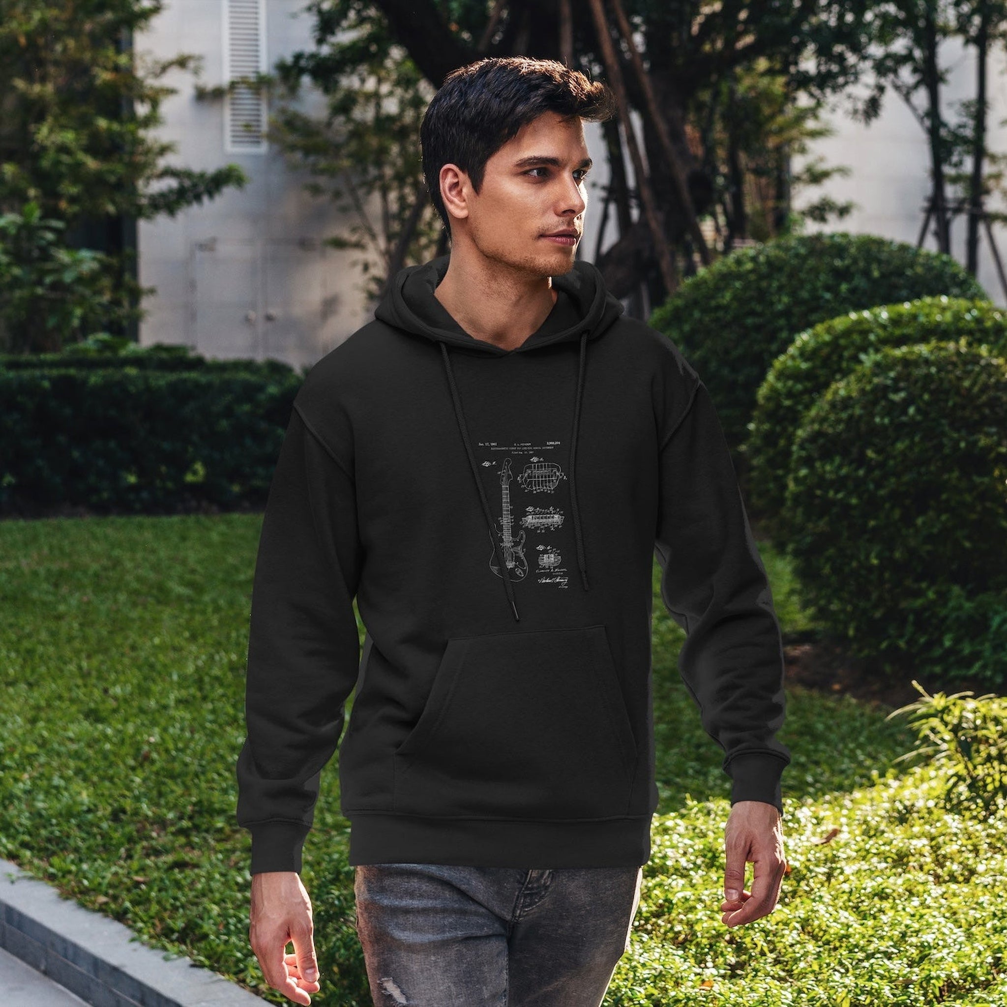 Fender Stratocaster Gitar Oversize Hoodie