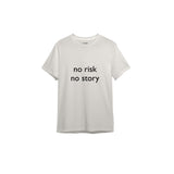 No Risk No Story Tişört — Ekru