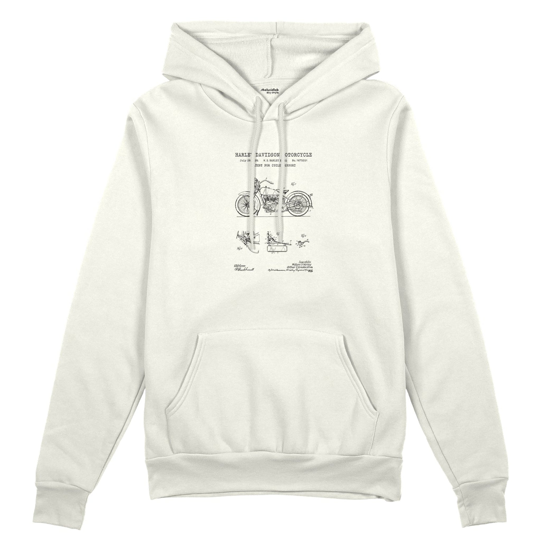 Harley Davidson Model 28B Motosiklet Oversize Hoodie