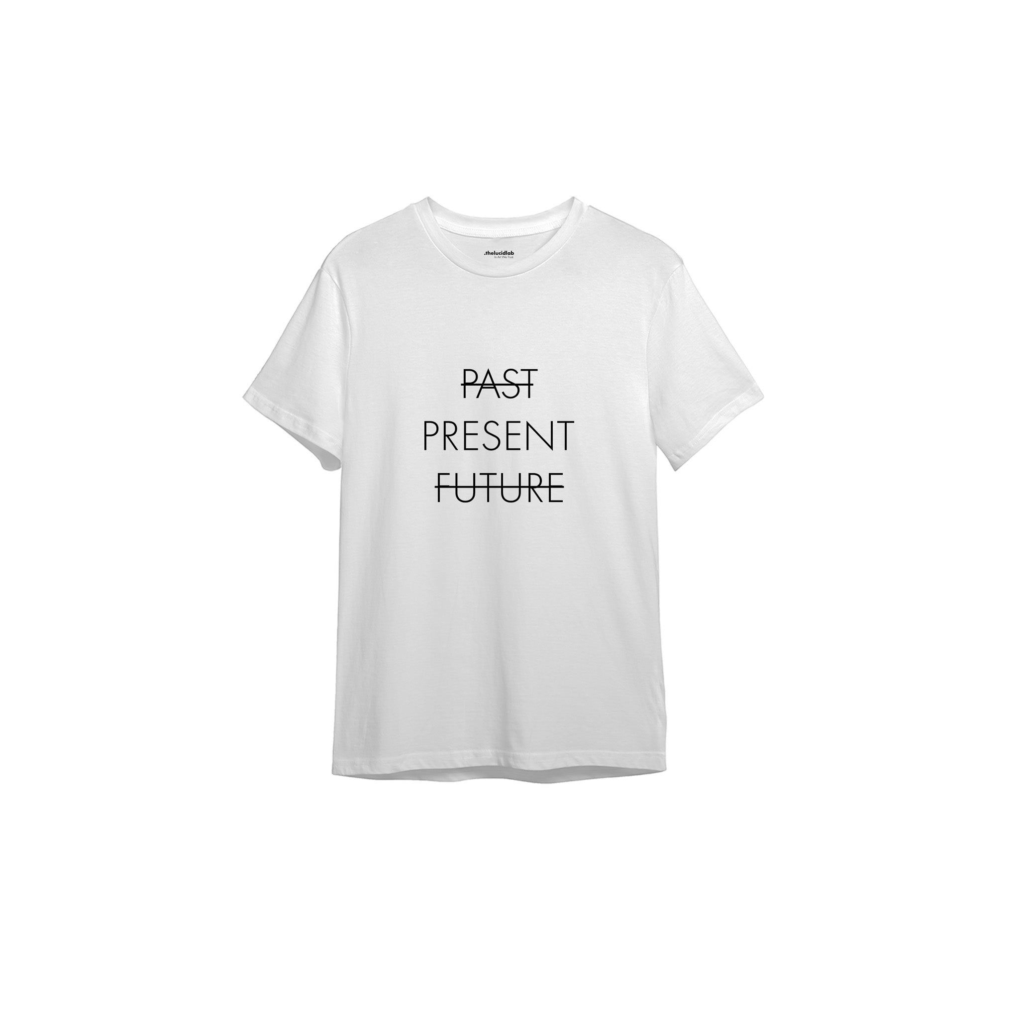 Past Present Future Tişört — Beyaz
