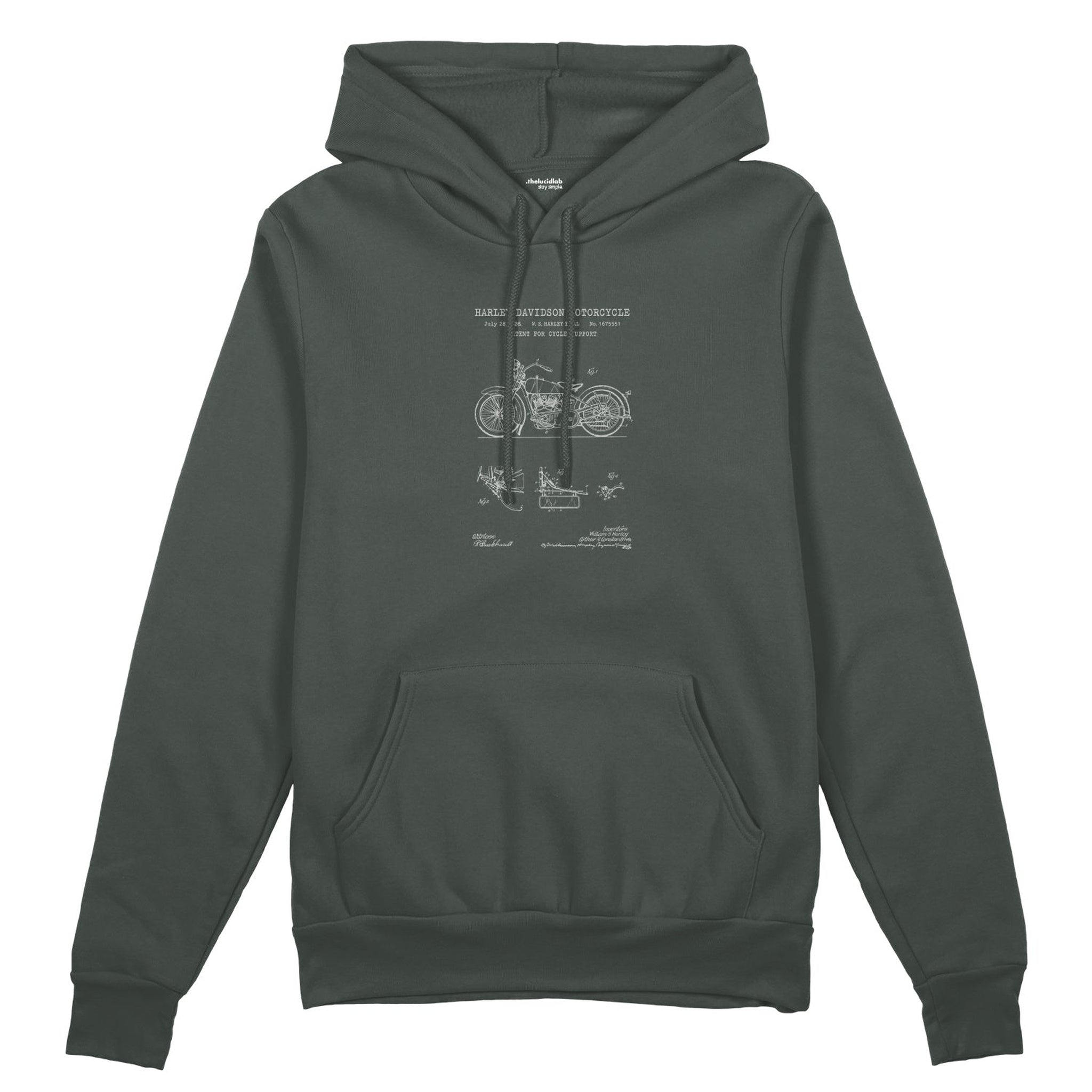 Harley Davidson Model 28B Motosiklet Oversize Hoodie