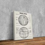 Death Star Ivory Kanvas Tablo