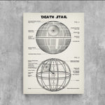 Death Star Ivory Kanvas Tablo