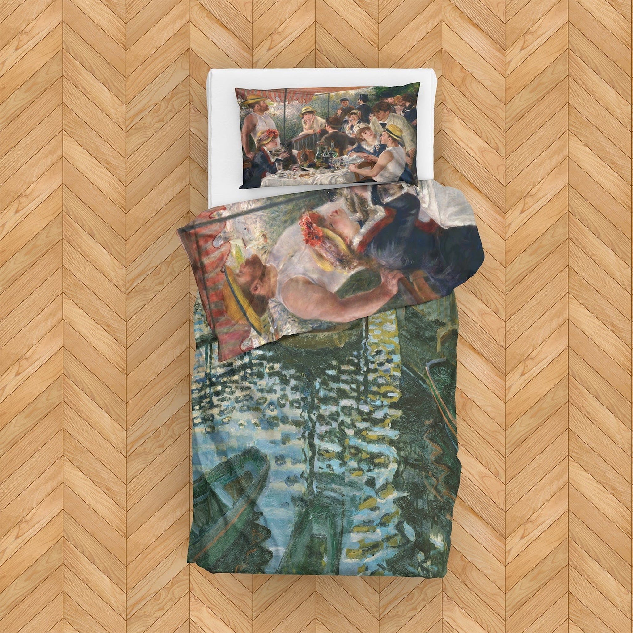 Tekne Gezisinde Öğle Yemeği / La Grenouillère - Monet Çift Taraflı Nevresim Takımı