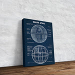 Death Star Navyblue Kanvas Tablo