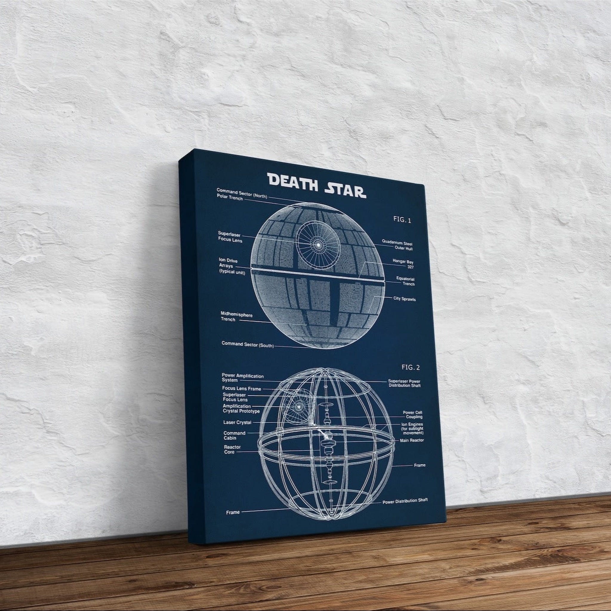 Death Star Navyblue Kanvas Tablo