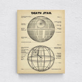 Death Star Vintage Kanvas Tablo