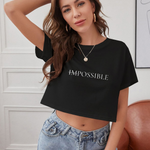 IMPOSSIBLE Crop Tişört