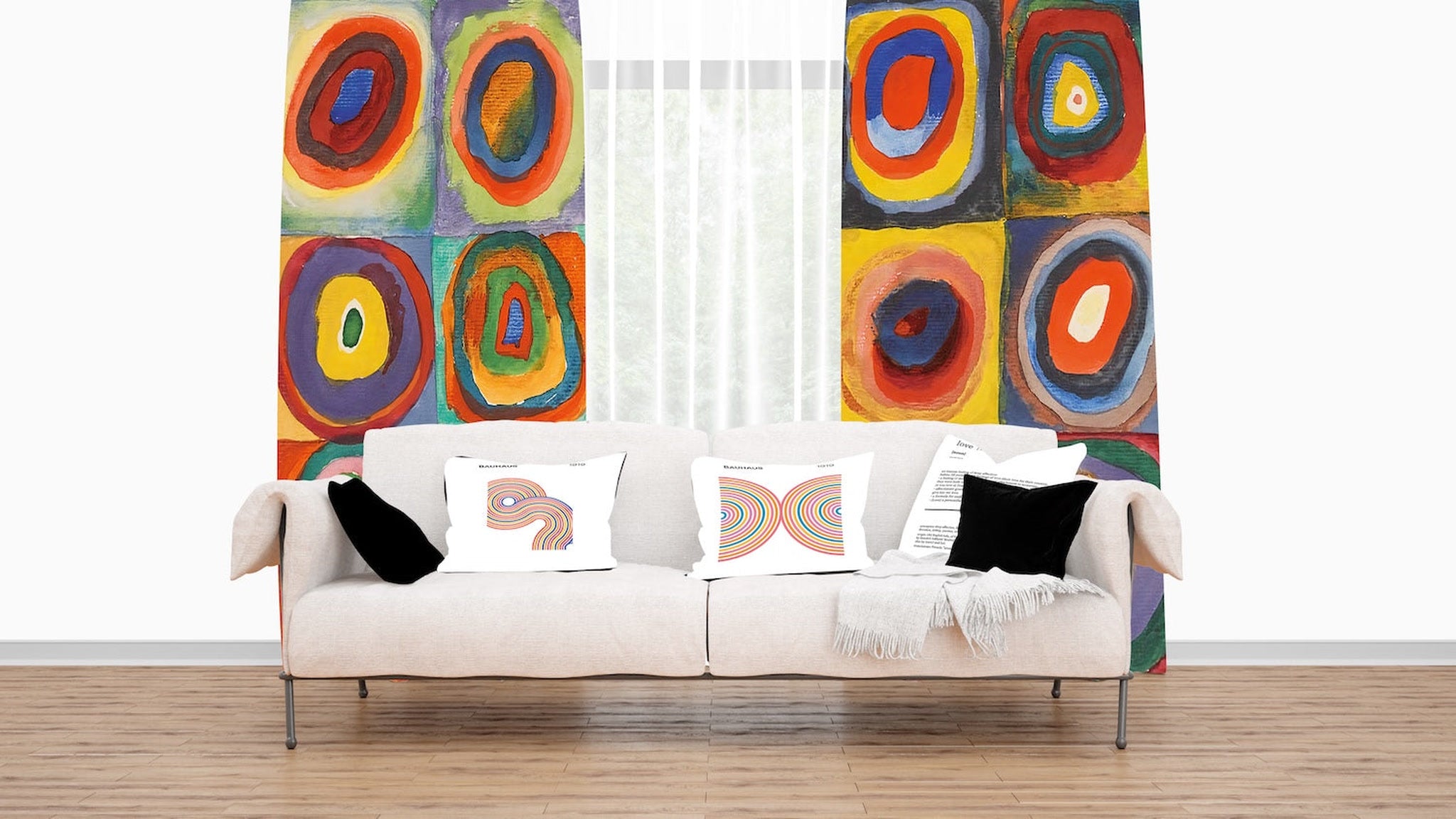 Color Study, Squares with Concentric Circles Fon Perde