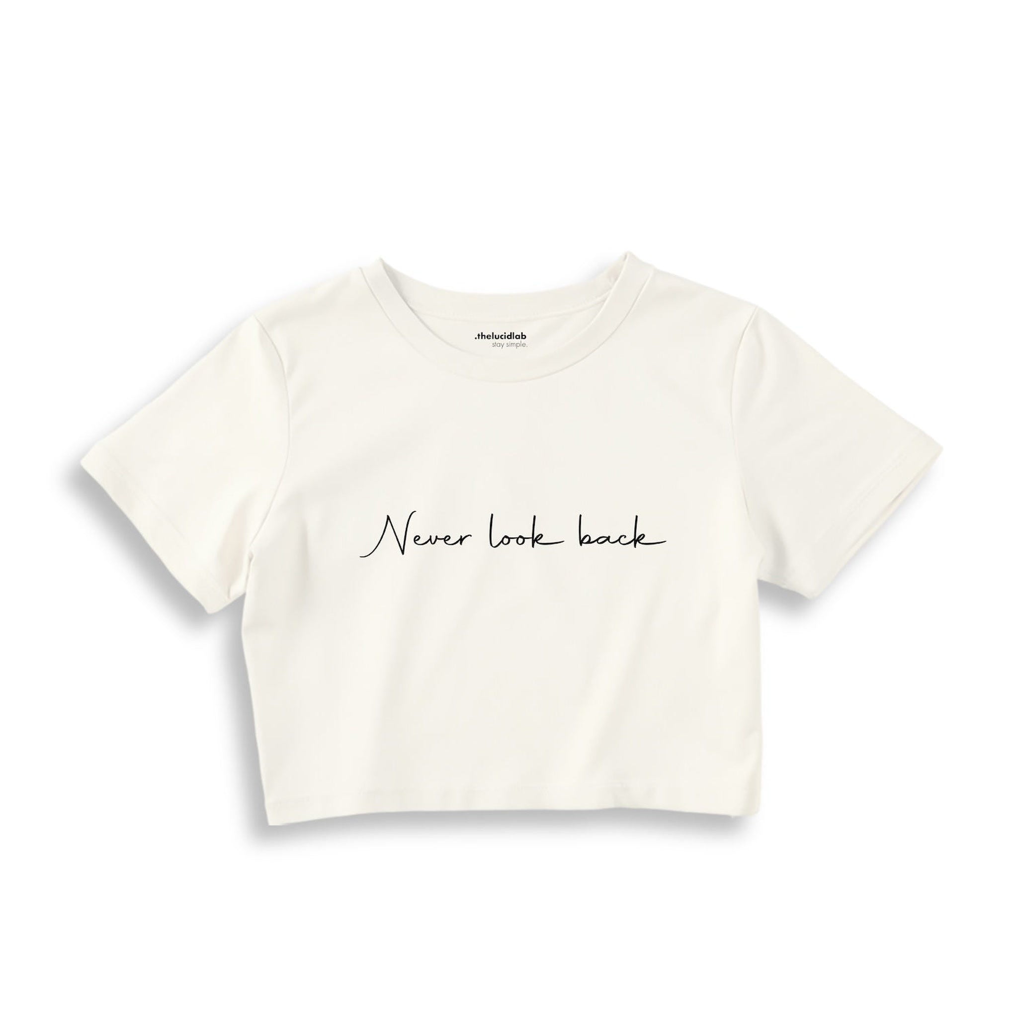 Never Look Back Crop Tişört