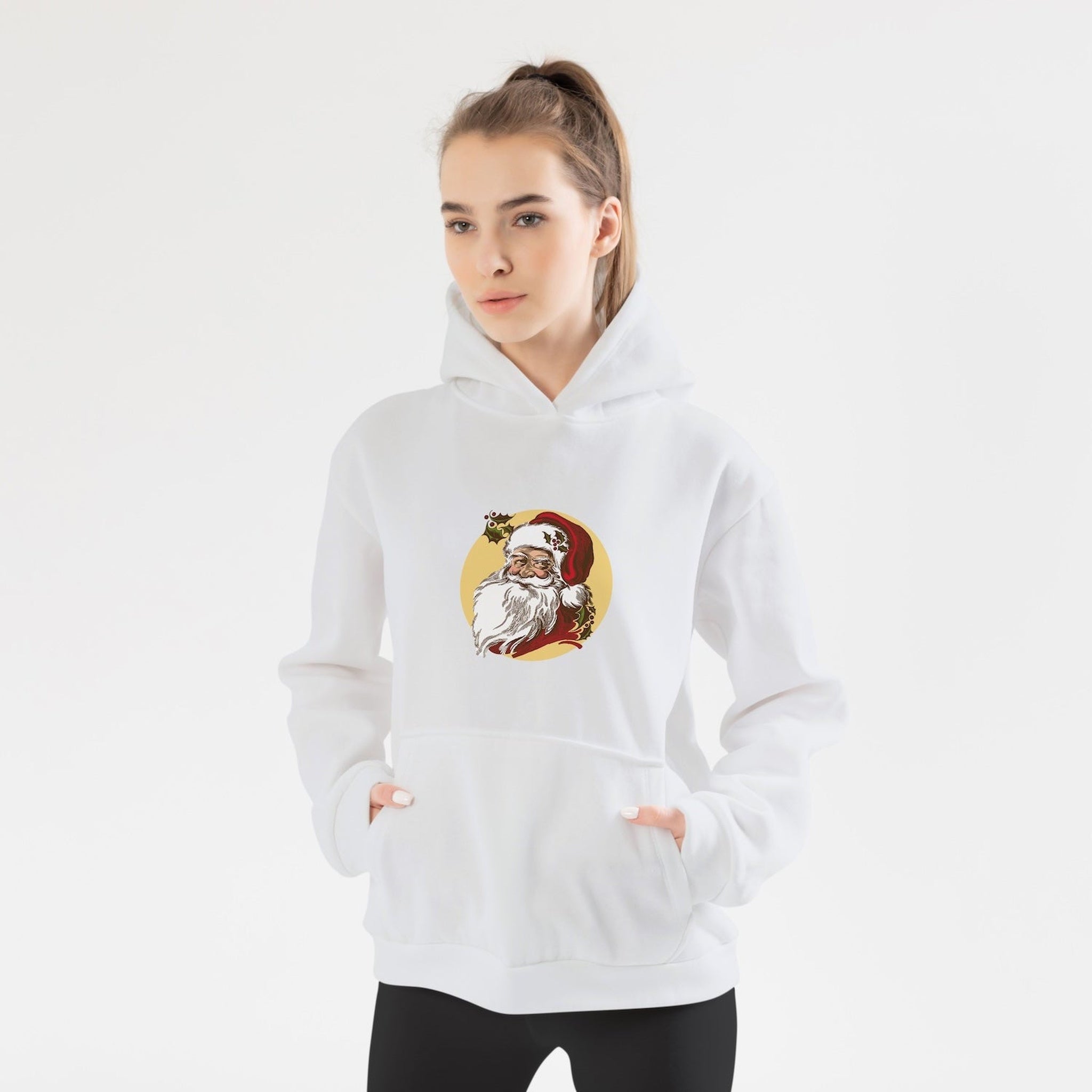 Vintage Santa Portrait Hoodie