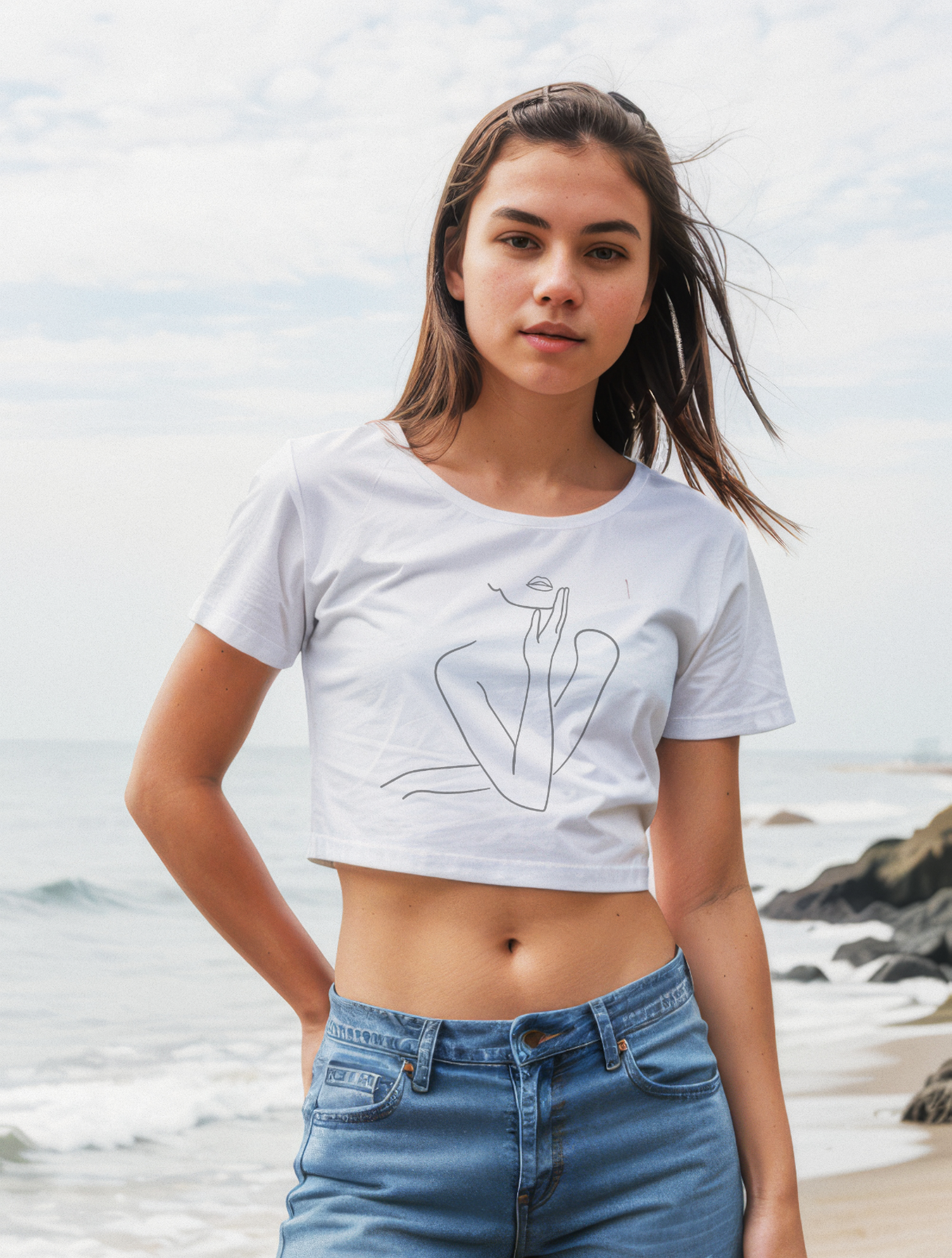 Women / Kadın Silüeti Crop Tişört