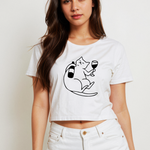 Wine Lover Cat Crop Tişört
