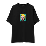 Andy Warhol / Marilyn Monroe Blue Oversize Tişört