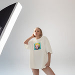 Andy Warhol / Marilyn Monroe Blue Oversize Tişört