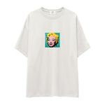 Andy Warhol / Marilyn Monroe Blue Oversize Tişört