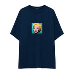 Andy Warhol / Marilyn Monroe Blue Oversize Tişört