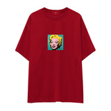 Andy Warhol / Marilyn Monroe Blue Oversize Tişört