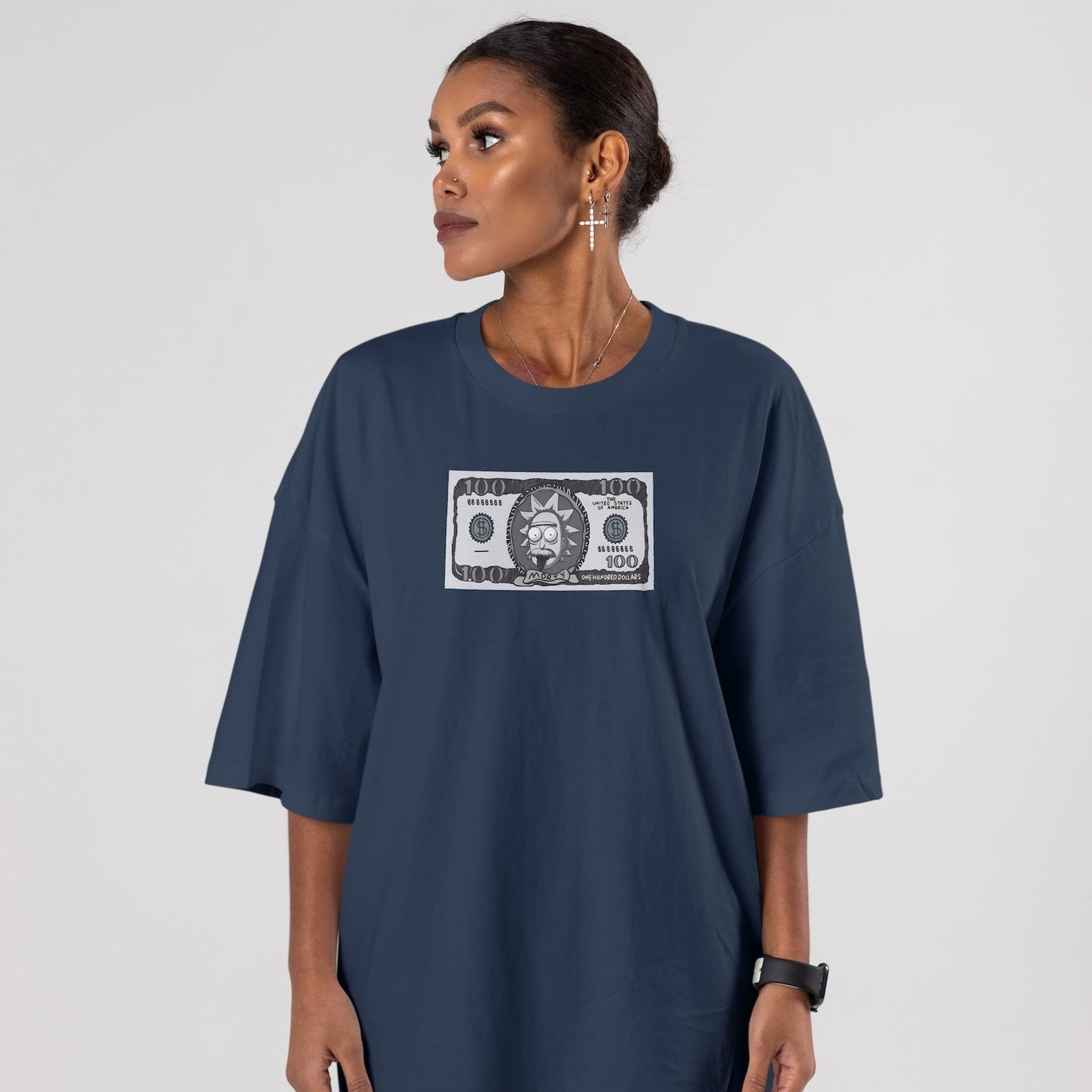 Morty Dollar Oversize Tişört