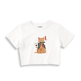 Catana Crop Tişört — Beyaz