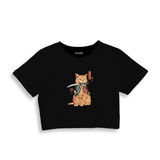Catana Crop Tişört — Siyah
