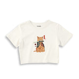 Catana Crop Tişört — Ekru