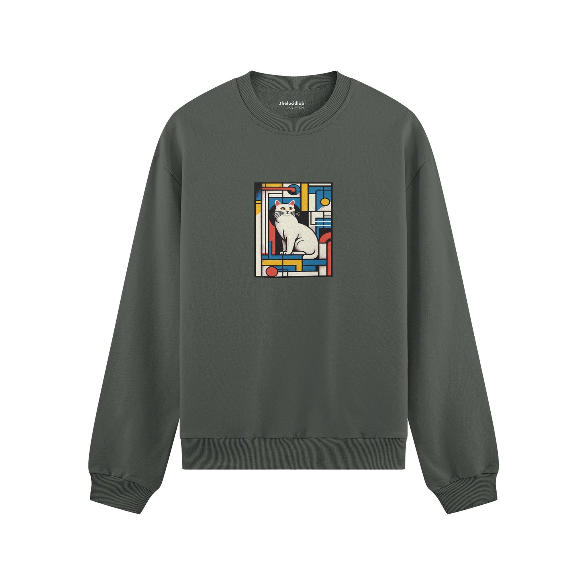 Bauhaus Cat Oversize Sweatshirt
