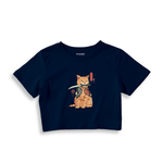 Catana Crop Tişört — Lacivert
