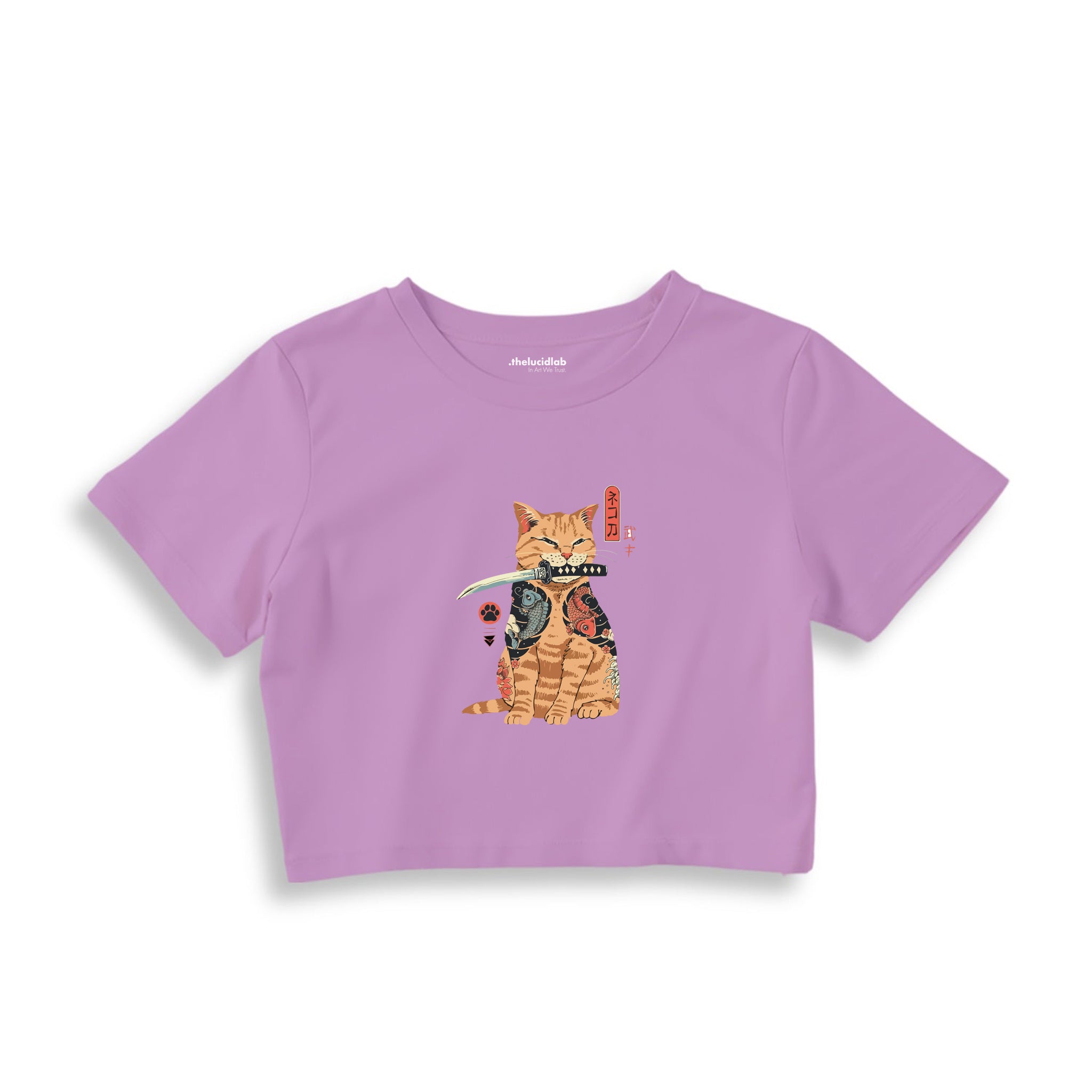 Catana Crop Tişört — Lila