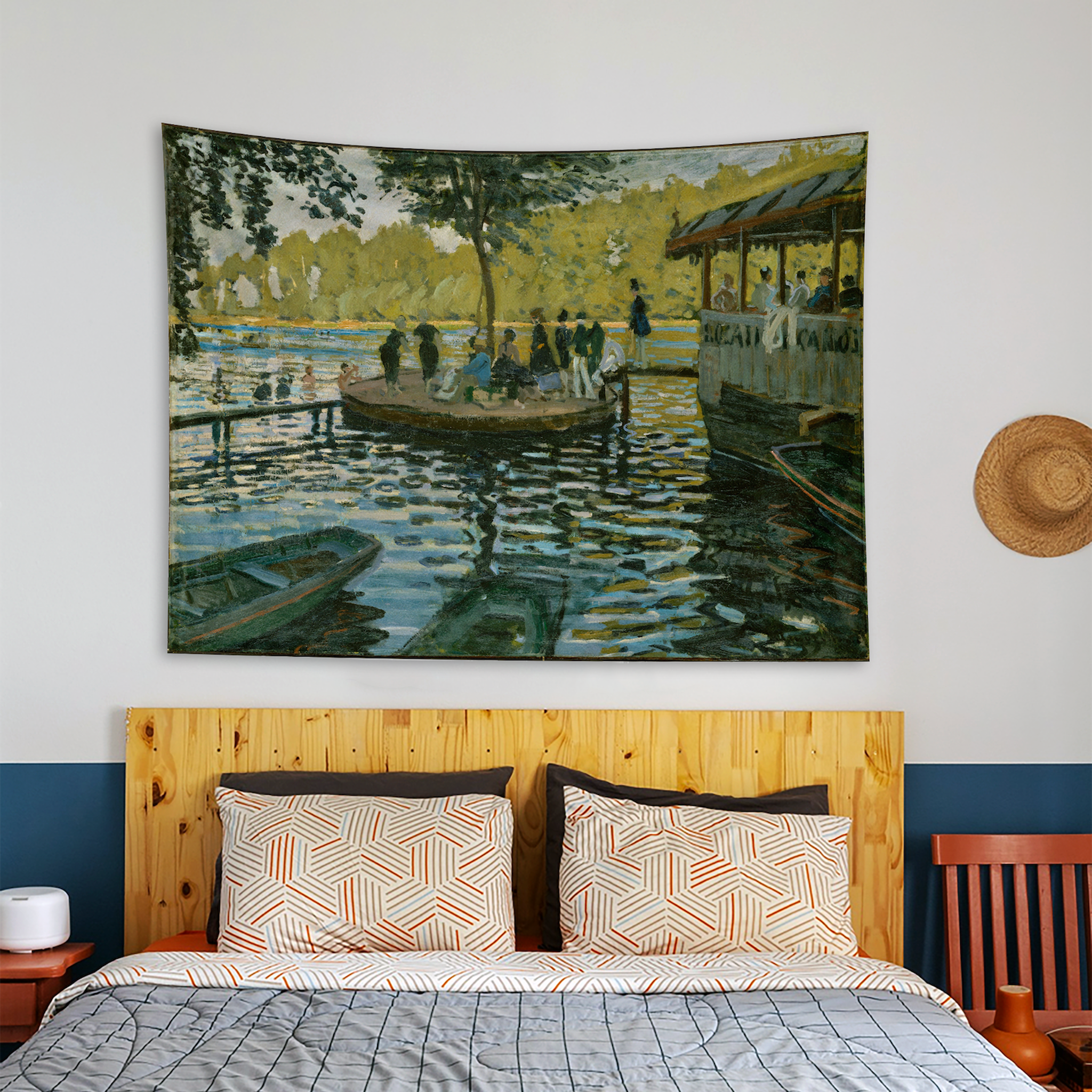 La Grenouillère - Monet Duvar Örtüsü