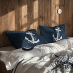 Sailor & Compass / Blue Çift Taraflı Nevresim Takımı