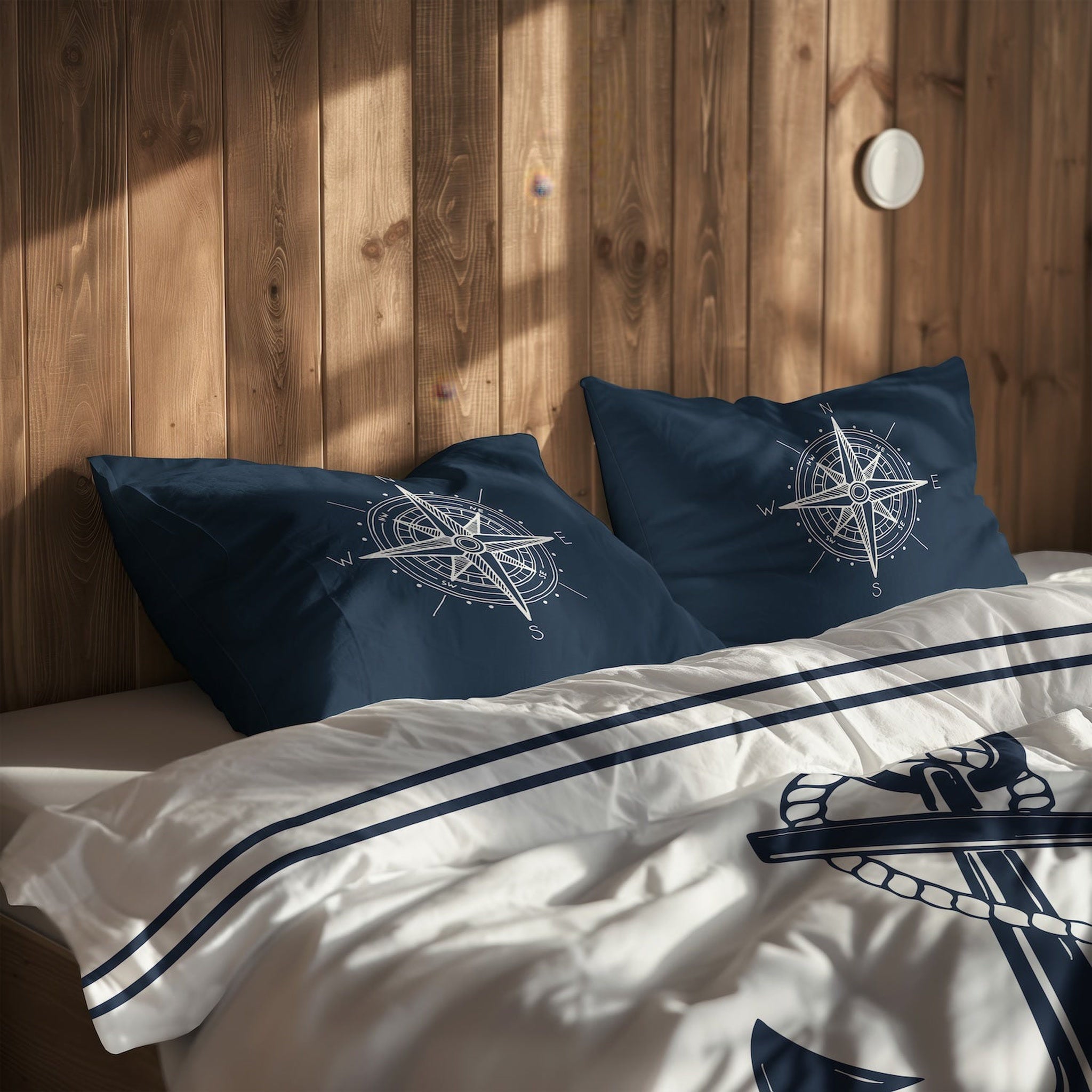 Sailor & Compass / Blue Çift Taraflı Nevresim Takımı