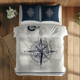 Sailor & Compass / Blue Çift Taraflı Nevresim Takımı